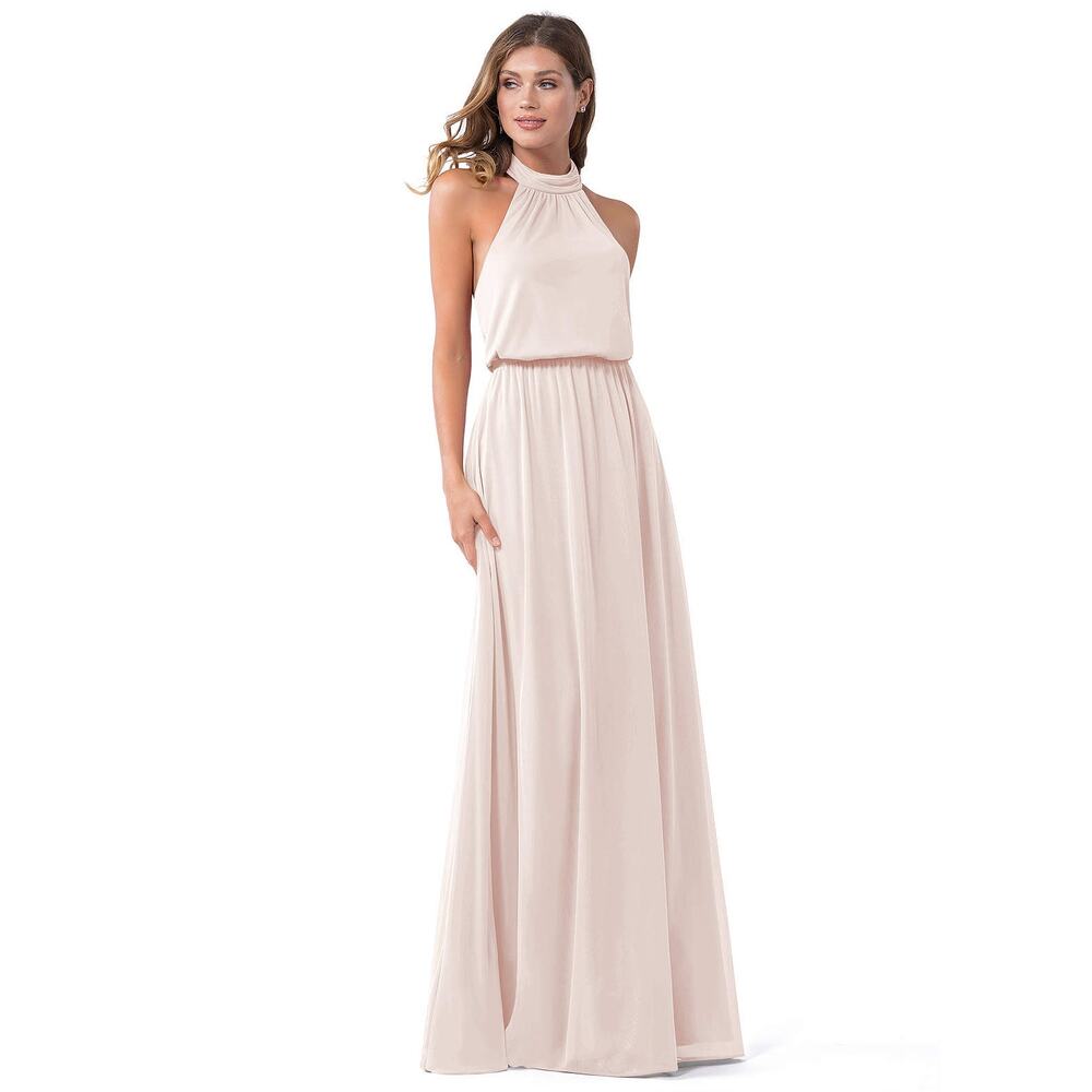 NWT Azazie Landry Agave A-Line Pleated Mesh Dress Size A14